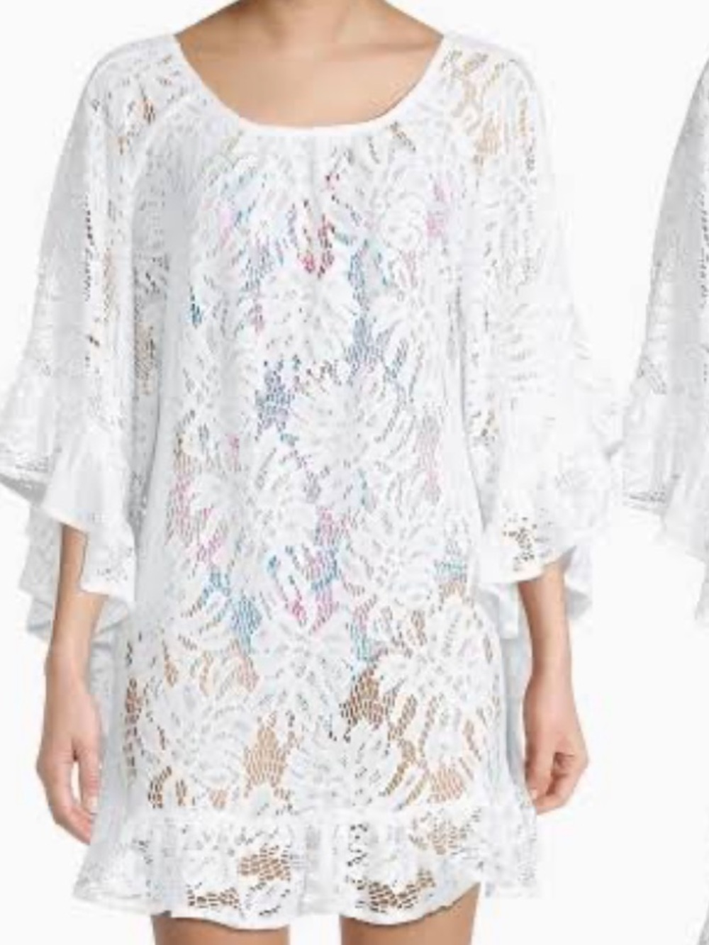 Lilly Pulitzer Atley Ruffle White Swim Beach Cover up